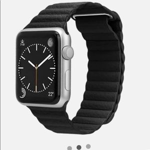 Apple Watch 38mm band-Black Leather, new in box